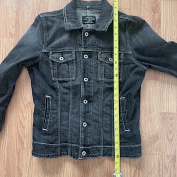Ralph Lauren Womens Polo Jeans Jacket Jamie Vintage Distressed Black L - Picture 10 of 11